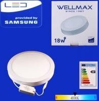 Electric ceiling LED Wellmax round exterior 18W 4000K 1
