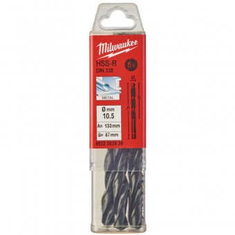 Сверло по металлу 10,5 мм HSS-R Milwaukee 4932363539