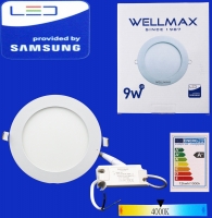 Electric ceiling LED Wellmax round 9W 4000K