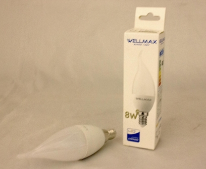 Էլ.լամպ LED Wellmax 8W neutral white ծիծակ (C37 E1