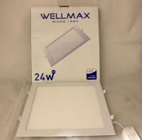 Electric ceiling LED Wellmax square 24W 6500K
