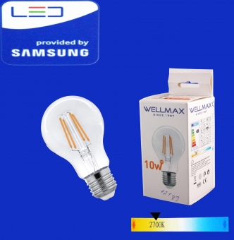 Էլ.լամպ LED Wellmax 10W warm white (A60 E27 2700K) 