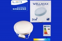 Էլ.պլաֆոն LED Wellmax կլոր արտաքին 24W 6500K