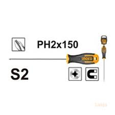 Отвертка PH2 * 150 мм INGCO HS68PH2150