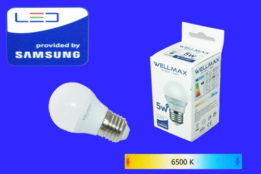 Էլ.լամպ LED Wellmax 05W (G45 6500K) 