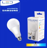 Էլ.լամպ LED Wellmax 11W neutral white (A60 E27 400