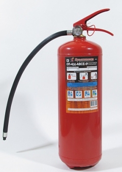 Fire extinguisher with 4 kg powder (A. B. C. E)
