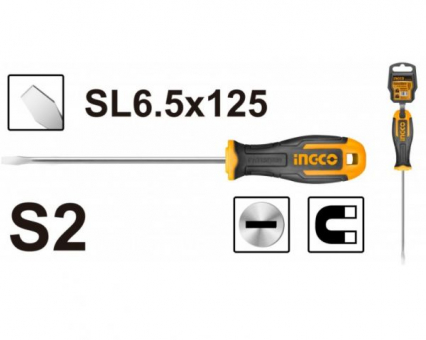 Отвертка 6.5 * 125 мм INGCO HS686125